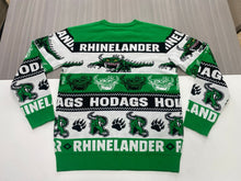 Load image into Gallery viewer, Rhinelander Hodgas ugly sweater. Hodag ugly sweater