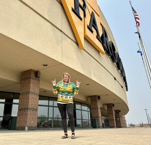 NCAA licensed North Dakota State University NDSU Bison first ugly sweater is perfect for Christmas events, holiday parties and most of all, ugly sweater parties