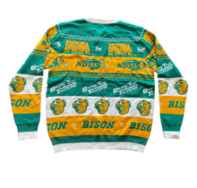 Load image into Gallery viewer, NCAA licensed North Dakota State University NDSU Bison first ugly sweater is perfect for Christmas events, holiday parties and most of all, ugly sweater parties