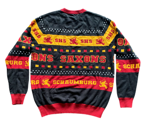 Schaumburg High School Saxons tastefully tacky ugly sweater