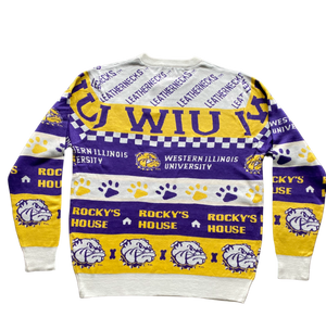 NCAA Licensed Western Illinois University Leathernecks first ugly sweater is perfect for Christmas events, holiday parties and most of all, ugly sweater parties